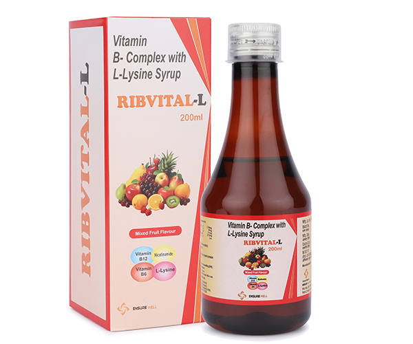 Vitamin B-Complex with L-Lysine Syrup, Mixed Fruit Flavor