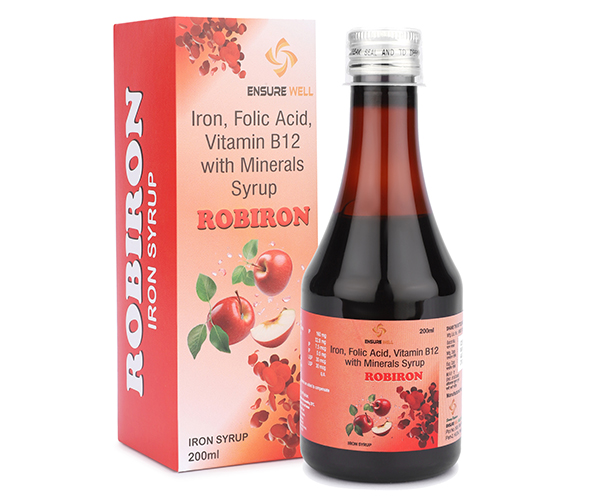 Iron, Folic Acid, Vitamin B12 with Minerals Syrup – Iron Supplement